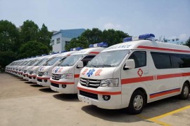 15臺福田風景G7負壓救護車發車甘肅