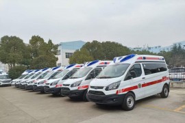 5臺國六福特V362負壓救護車，出發遼寧